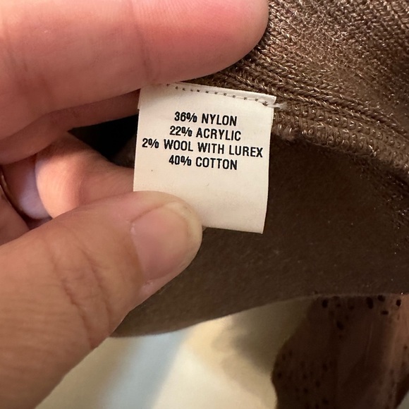 Bl^nk Anthropologie Square Neck Sweater Islet Sleeves Size Small‎ Boho Preppy - Picture 3 of 4